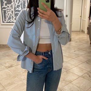 Forever 21 Blue Denim Button Up